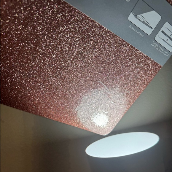 MacBook Air glitter rose gold hardshell case - Picture 2 of 4